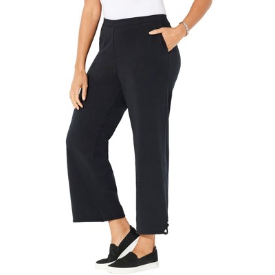 Catherines Women's Plus Size Suprema Wide Leg Ankle Pant