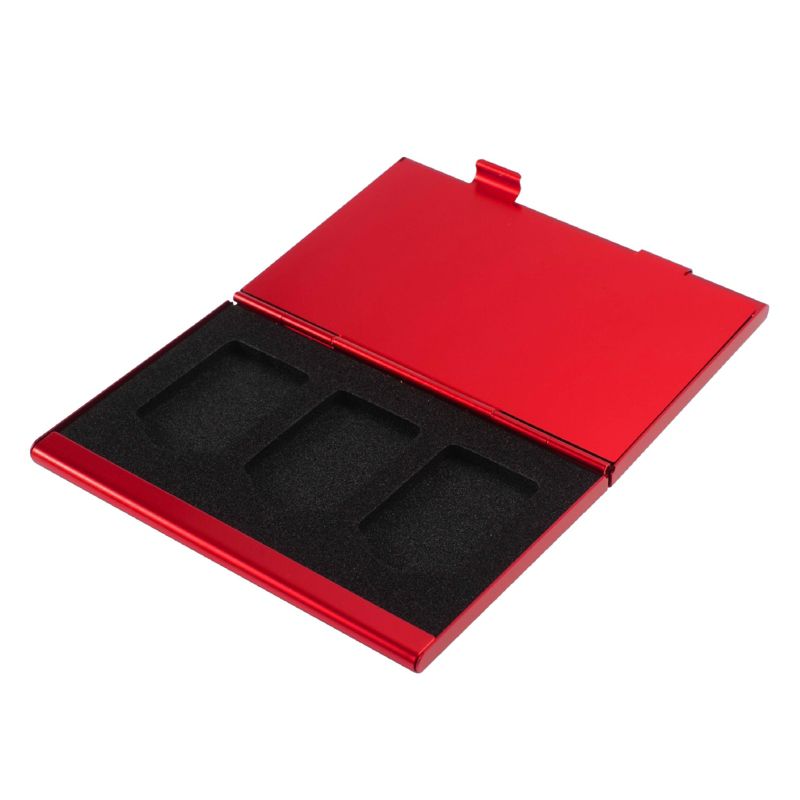 Insten Game Card Case For Nintendo Switch and OLED Model Games Storage Aluminum Portable Holder, 6 Game Slots, Red, 4 of 10