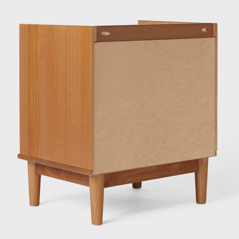 Mid-Century Modern Solid Wood 2 Drawer Nightstand - Saracina Home, 6 of 17