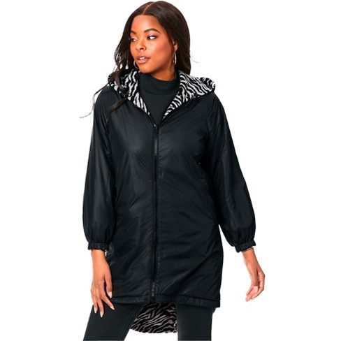 Roaman's Women's Plus Size Reversible Anorak Jacket - image 1 of 4