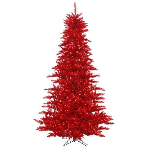 Little Christmas Trees * Red Glitter Foam * Set of Twelve — The Die Cut Shop