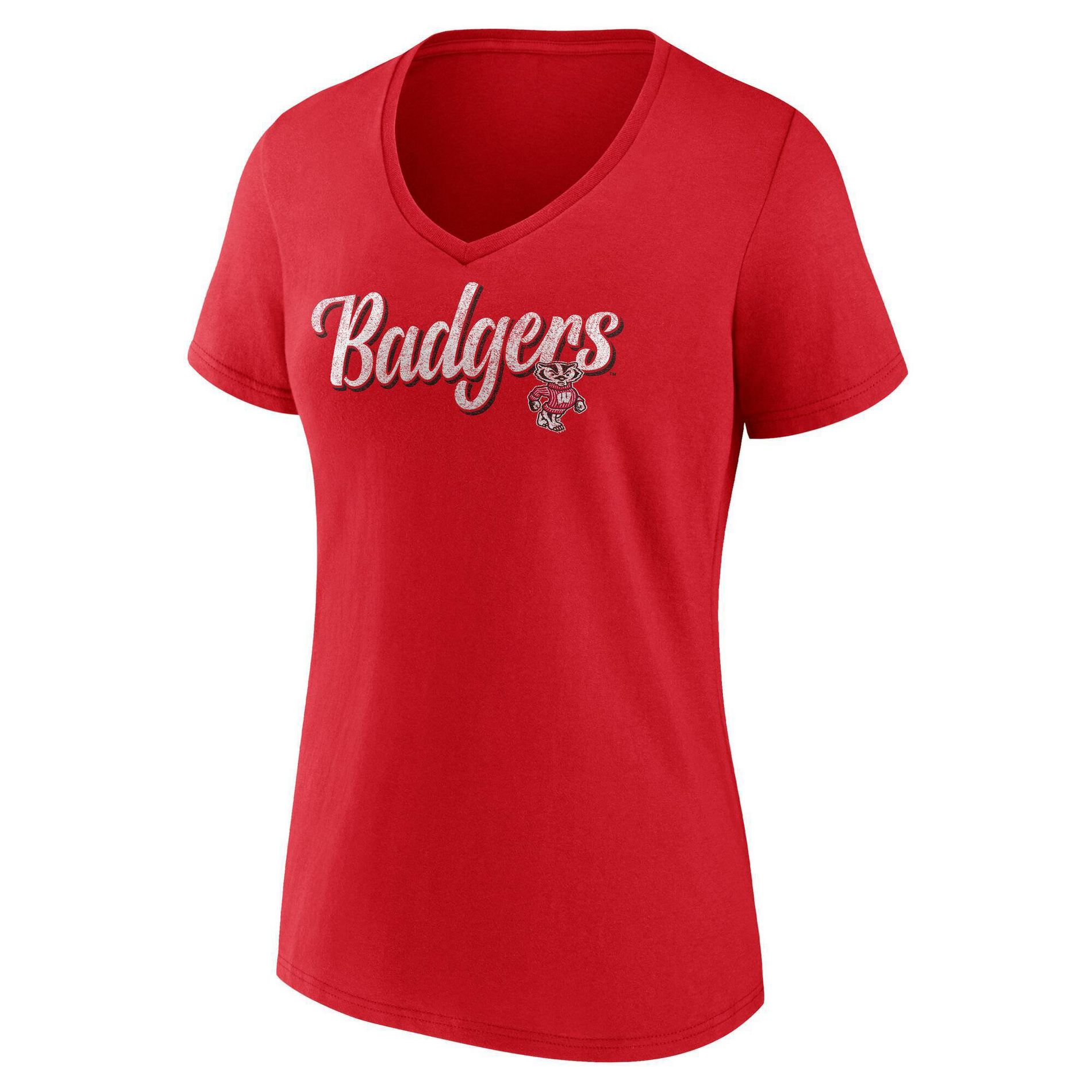 NCAA Wisconsin Badgers Women's V-Neck T-Shirt