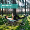Tangkula Portable Folding Hammock Free Standing Hammock W/ Stand-Folds&Carrying Bag&Anti-Slip Buckle&Storage Pocket - 3 of 4