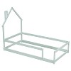 CAVINAS Twin Size Wood Montessori Bed,Modern Floor Bed with House-Shaped Headboard and Fences,Toddler Bed for Bedroom - 4 of 4