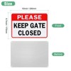 Unique Bargains Home Aluminum Reflective Please Keep Gate Closed Sign 10" x 7" - 2 of 4