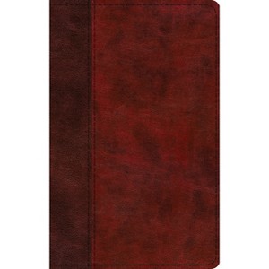 ESV Large Print Thinline Bible (Trutone, Burgundy/Red, Timeless Design) - (Leather Bound) - 1 of 1