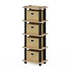 Furinno 5-Tier Multi-Functional Storage Shelves Display Rack Bookcase for Bathroom&Living room&Home office&Kitchen,Oak - 4 of 4