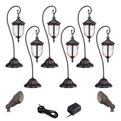 John Timberland Bellagio Bronze 10-Piece LED Path and Spot Light Set