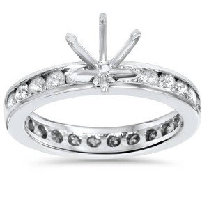 Pompeii3 1 1/2ct Diamond Eternity Engagement Setting Mount Ring - 1 of 4