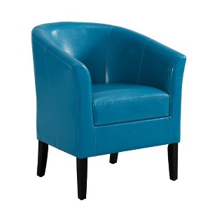 Simon Dark Club Chair Blue - Linon