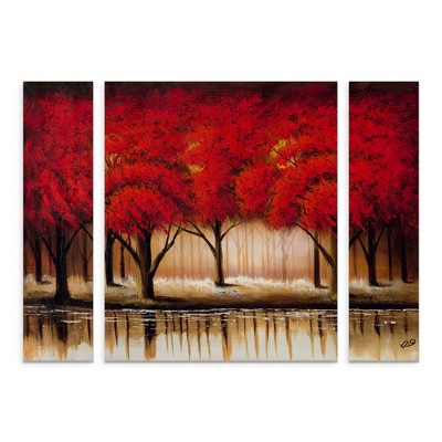 Trademark Fine Art - Masters Fine Art 'Parade Of Red Trees Ii'