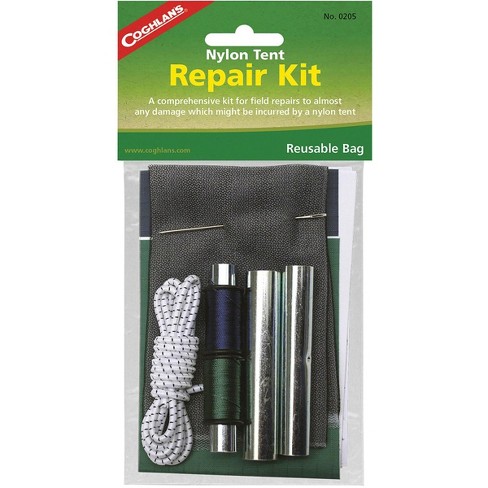 Coghlan's Nylon Tent Repair Kit, Emergency Camping Fix Set, Shock Cord &  Patches : Target
