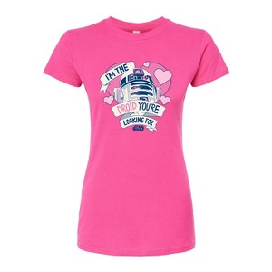Women's - Star Wars - Valentine Droid You're Looking For Fitted Graphic T-Shirt - 1 of 3