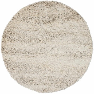 Hauteloom Kettering Solid Cream Wool Shag Rug