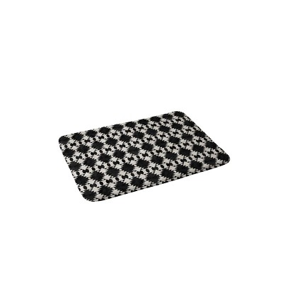 Schatzi Brown Kilim Kind Memory Foam Bath Mat Black/White - Deny Designs