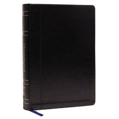 Niv, Chronological Study Bible, Leathersoft, Black, Comfort Print - by  Thomas Nelson (Leather Bound)