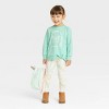 Grayson Mini Toddler Girls' Tie Waist Sweatshirt - Teal Green - 3 of 3