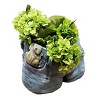 11" Wide Planter Rugged Jeans Flower with Pocket Frog Design - Alpine Corporation: Durable Concrete, No Assembly Required - 3 of 4