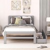 Acekool Twin Platform Bed with 2 Trundle Storage Drawers, Headboard, Sturdy Frame, No Box Spring Needed, Space Saving for Kids or Guest Room - 2 of 4