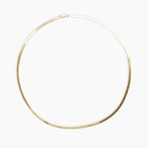 sanctuaire Herringbone Snake Chain Necklace 14K Solid Gold - 1 of 3