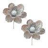 Melrose Beaded Magnolia Stem (Set of 2) - 2 of 3