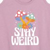 Women's - Instant Message - Stay Weird Mushrooms Graphic Racerback Tank - 2 of 4