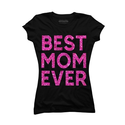 Junior's Design By Humans Best Mom Ever Confetti Text By MeowShop T-Shirt