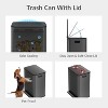 Stainless Steel 8 Gal Dual Compartment Trash Can w/ Soft Close Lid, Foot Pedal & 2 Removable Buckets for Kitchen Waste Sorting - 3 of 4