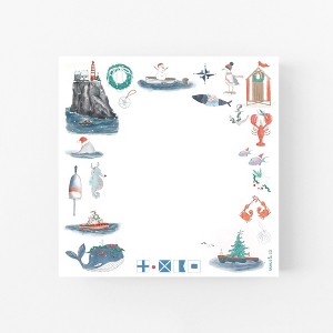 Seas N' Wishes Notepad 6" x 6" Square Notepad by Ramus & Co (100 Heavyweight Tear-Off Sheets) - 1 of 3