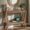 Hommoo 43" Solid Wood Farmhouse Console – Slim Entryway Table with Shelf - 2 of 4