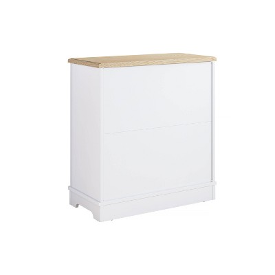 Rustic Grayish-White 30" Storage Sideboard with Sliding Barn Doors