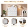 Gikpal 10 Drawers Dresser for Bedroom, Storage Drawer, Cupboards & Cabinets, Side Pockets & Hooks, Sturdy Metal Frame, Kitchen, Dinning Room - 4 of 4