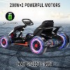 24V Electric Go Kart for Kids, Drift Kart with 2¡Á200W Motors, 7Ah Battery, Pedal Drive, Racing Go Kart Toy for Outdoor Fun - 4 of 4