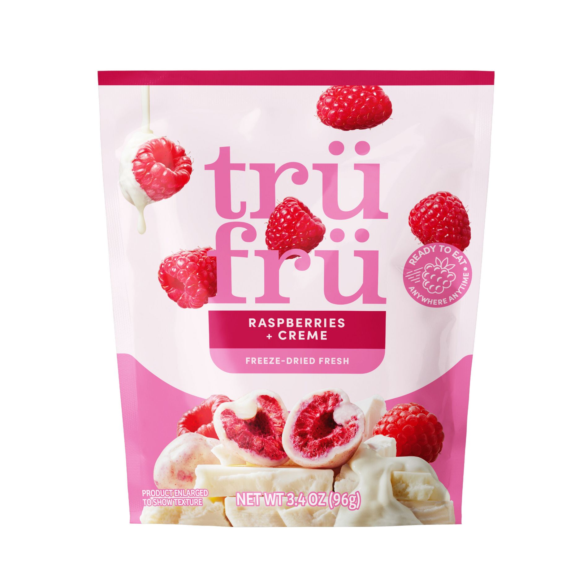Tru Fru Hyper-Dried Raspberries and Crème - 3.4oz