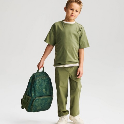 Детские футболки Cat & Jack Boys' Short Sleeve 100% Cotton Relaxed Fit T-Shirt - Cat & Jack™ Olive Green L
