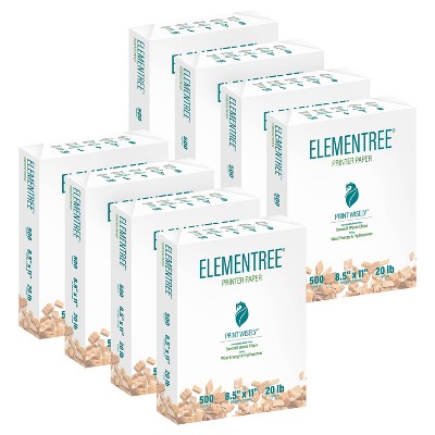 8pk 500 Sheets/Pack 20lb Sustainable Multipurpose Paper 8.5"x11" - Elementree