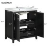 30 inch freestanding bathroom storage cabinet set with ceramic sink, shaker style dressing table - 4 of 4