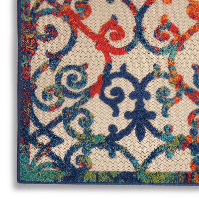Multicolor Round Synthetic Flat Woven Handmade Rug