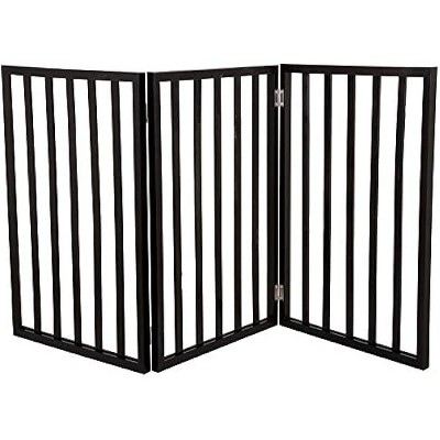 PETMAKER Freestanding Wooden Dark Brown Pet Gate, 1" L X 54" W X 24" H