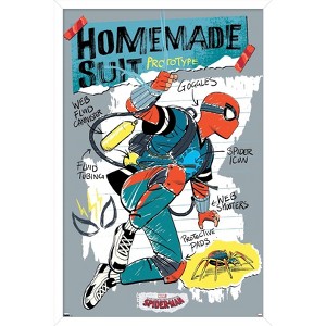 Trends International Marvel Animations' Your Friendly Neighborhood Spider-Man - Homemade Suit Framed Wall Poster Prints - 1 of 4