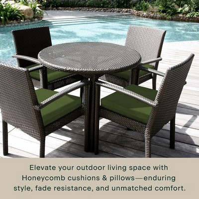 Artichoke Green Square Dining Chair Cushions (2-Pack)