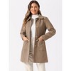 INSPIRE CHIC Women's Turn Down Collar Single Breasted Winter Outwear Overcoat - 2 of 4