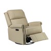 Kaietan Genuine Leather Power Rocking Recliner with Rolled Arms for Living Room and Office| ART OF LIVING DESIGNS - 3 of 4