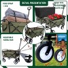 YONWAY Multi-use Wagon,Collapsible Foldable Wagon Cart Beach Wagon for for Camping 3pcs Plastic Liner Bag/Cover - 2 of 4
