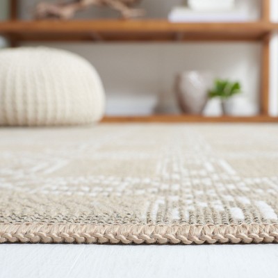 Ivory Rectangular Hand-Knotted Wool Area Rug