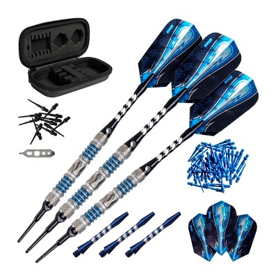 Viper Astro 80% Tungsten Soft Tip Darts, Blue Accessory Set With