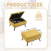 CAVINAS Storage Ottoman Bench, Mid-century Modern Square storage bench, Assembled, Suitable for living room, Entryway and Family Room - 3 of 4