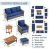 Buenhomino 13-Piece Outdoor Patio Set – 4 Single Chairs, 2 Sofas, 2 Side Tables, 4 Ottomans & Coffee Table, Wicker with Cushions, Beige - 4 of 4