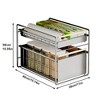 GustoWave 2-Tier Stainless Steel Pull Out Cabinet Organizer, Soft Close Damping Slides, Heavy Duty Chrome Plated Wire Basket With Shelf Liner - 3 of 4