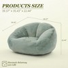 MOONMISS Faux Fur  Comfy Large Beanbag Chair with Filler,Floor Sofa, Accent Couch for Living Room Bedroom Game Room - 3 of 4